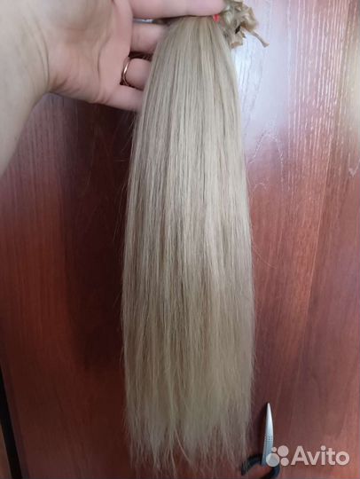 Волосы для наращивания 50 см блонд