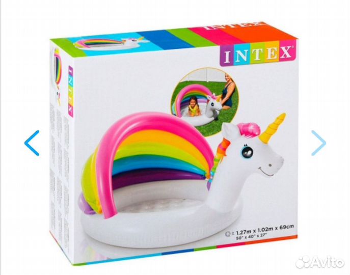 Детский бассейн intex Надувной единорог