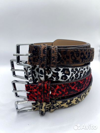 Ремень женский леопардовый