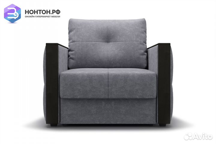 Кресло еврокнижка Инсайд темно-серое