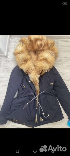 Парка с натуральным мехом женская