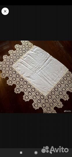 Антикварная скатерть накомодник до 1917