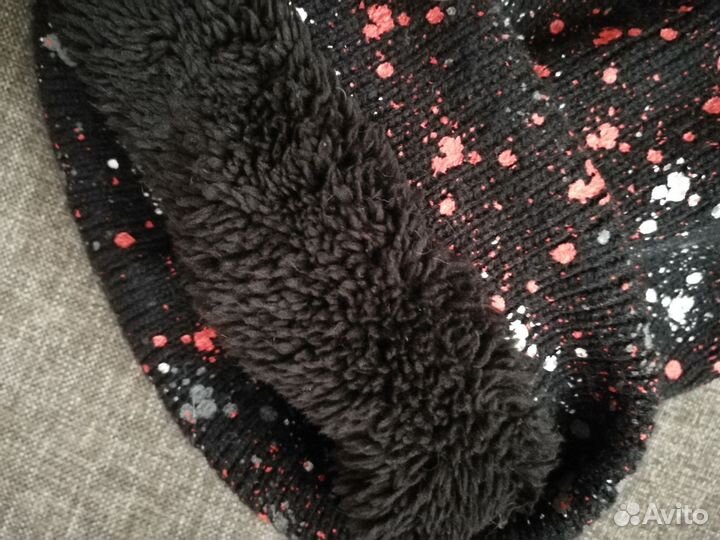 Новый Комплект шапка и шарф для реб. зима 3-6 лет