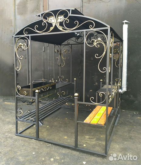 Беседка мангал для дачи