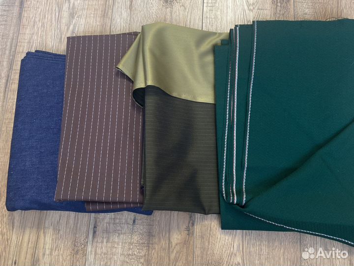 Отрез джинсовая ткань, шерсть, костюмная