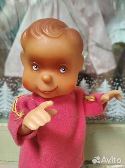 Винтажная заводная кукла-мальчик ГДР