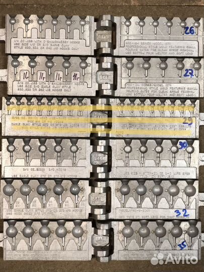 Формы для литья грузил