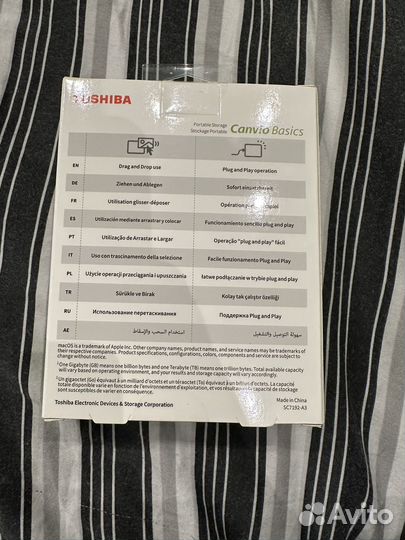 Внешний HDD Toshiba Canvio Basics 2 TB новый