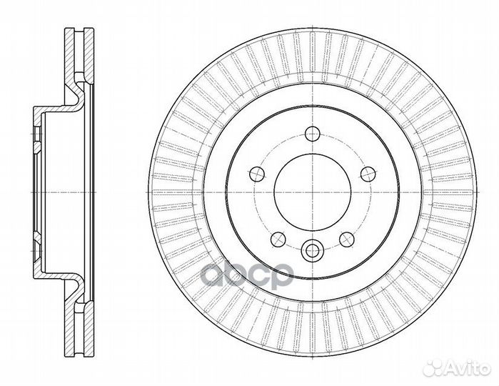 Диск тормозной вентилируемый G-brake GR-20245