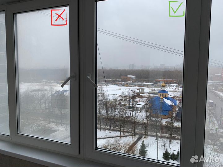 Мойка окон. Лоджий. Панорамного остекления