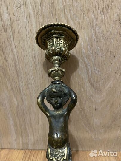 Подсвечник бронза антиквариат