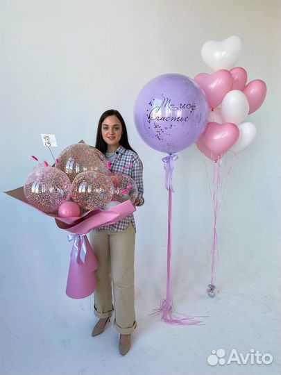 Букеты из цветов и шаров
