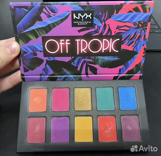 NYX professional makeup off tropic Палетка теней
