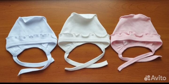 Чепчик для малыша 3 шт