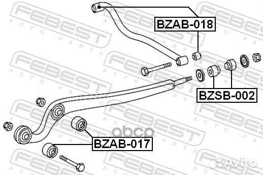 Сайлентблок bzab-017 bzab-017 Febest