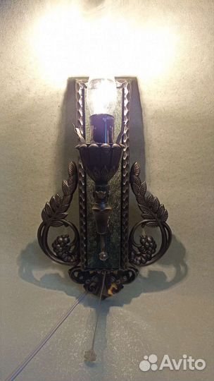 Бра СССР Светильник Уральская Рябинушка Змеевик