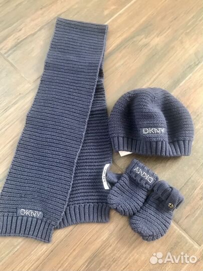 Берет, шарф, варежки dkny