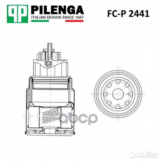 Фильтр топливный HCV FCP2441 pilenga