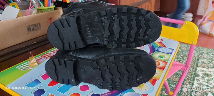 Сапоги кожанные зимние 42