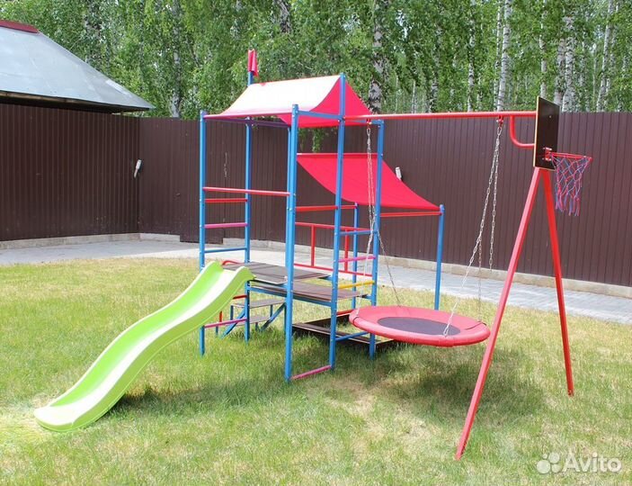 Уличный комплекс Башня гнездо горка пластик