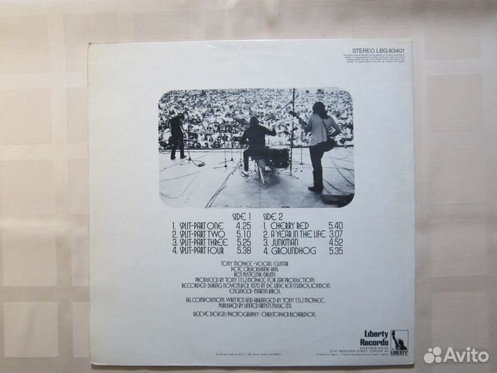 Groundhogs Split 1971 UK Liberty 1 press m-m