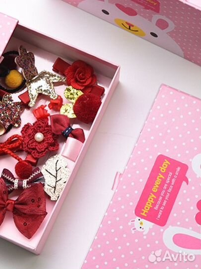 Подарочный набор заколок и рез для девочки новый Е