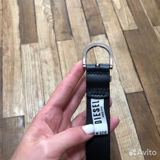 Чёрный кожаный женский ремень Diesel оригинал