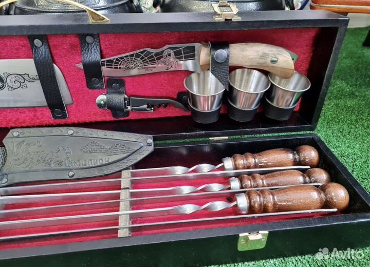 Шампура в подарочном чемодане Элит