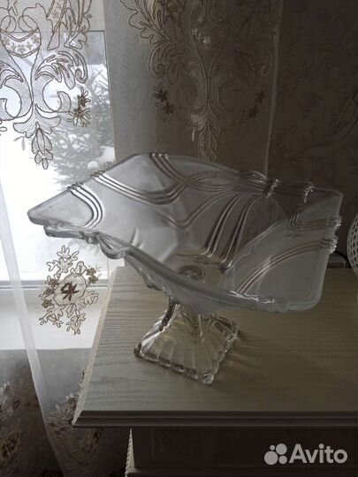 Ваза для фруктов на ножке СССР