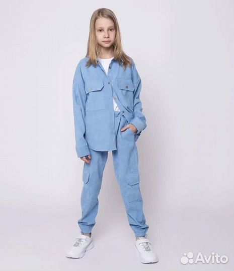 Костюм для девочки 140-146 вельветовый