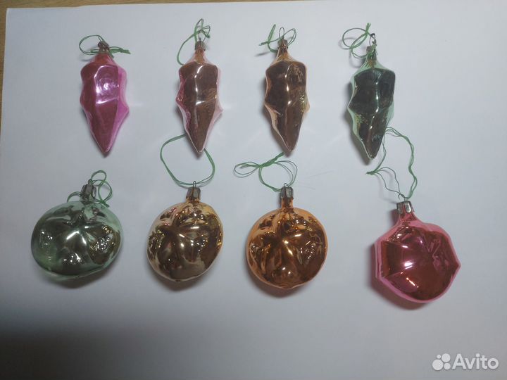 Елочные игрушки льдинки кристаллы