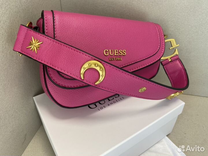 Женская сумка Guess седло фуксия