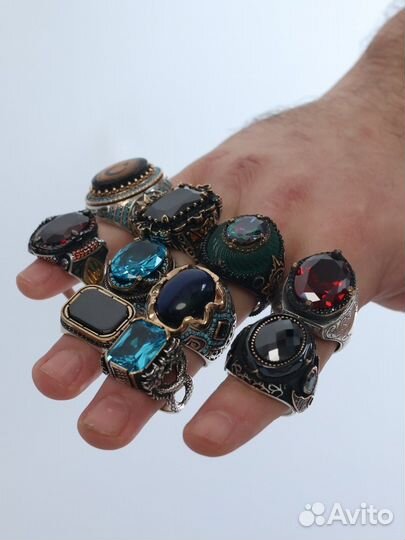 Мужской перстень серебро