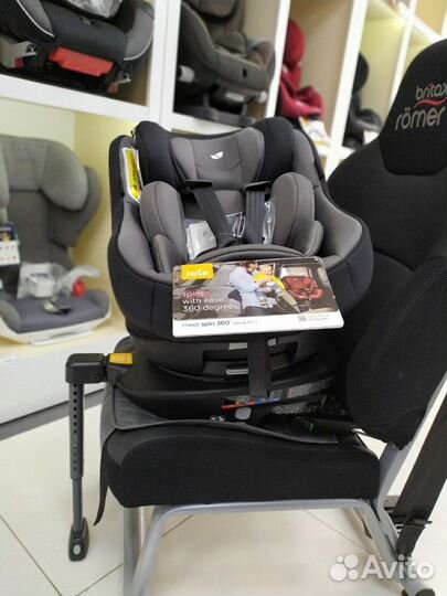 Автокресло 0-18кг поворотное 360 Joie Spin ember