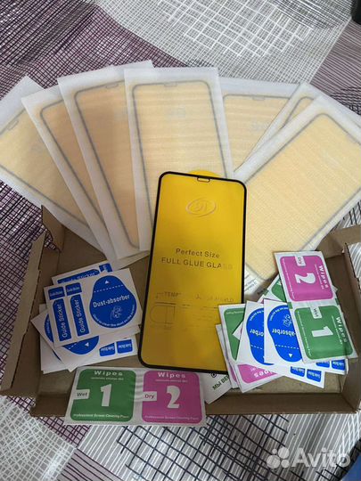 Защитное стекло на iPhone X,XS, 11PRO- 8 штук