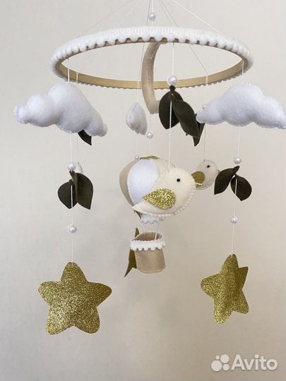 Мобиль на кроватку ручной работы