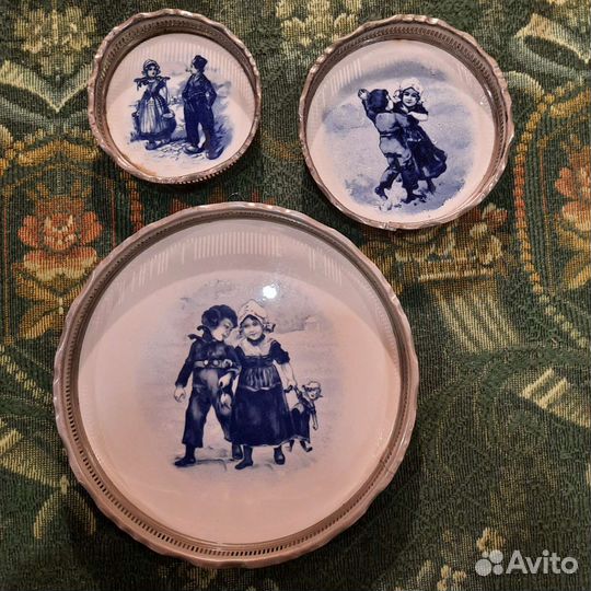 Настенная тарелка. Антикварная