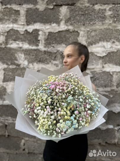 Букет из радужной гипсофилии ххl