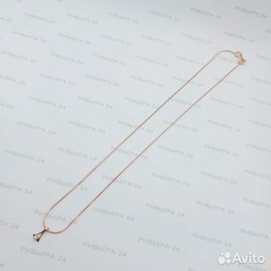 Золотое колье с бриллиантом 585 пробы 3.64 грамм 1