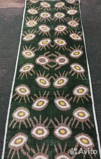Узбекский шелковый бархат Бахмаль. Шелковый икат