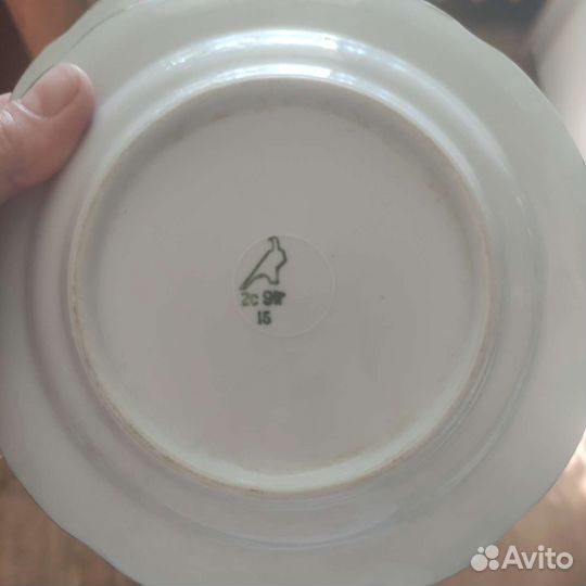 Тарелки дулево кобальт золото