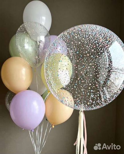 Шар баблс с гелием