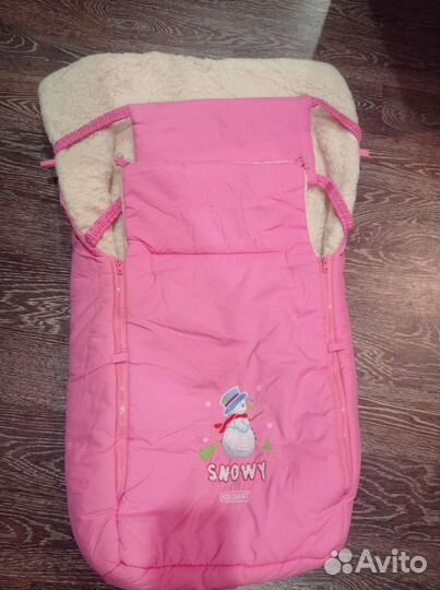 Зимний конверт в коляску на овчине
