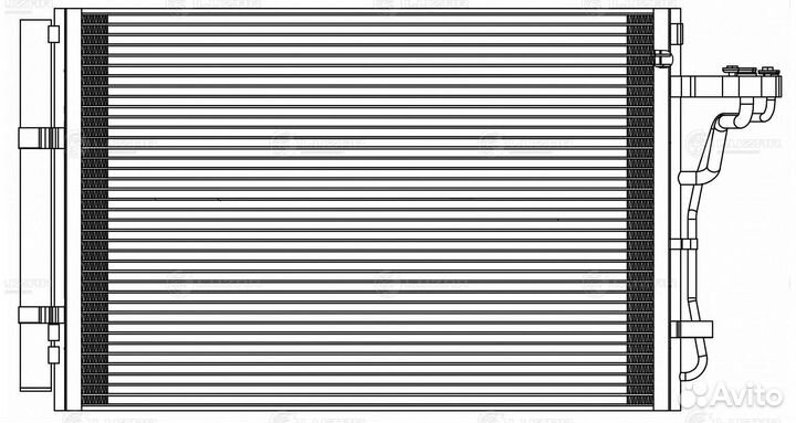 Радиатор кондиционера Киа Соул 14