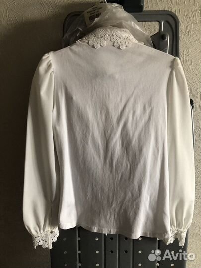 Блузки дювали б/у 128 р(цвет молочный)