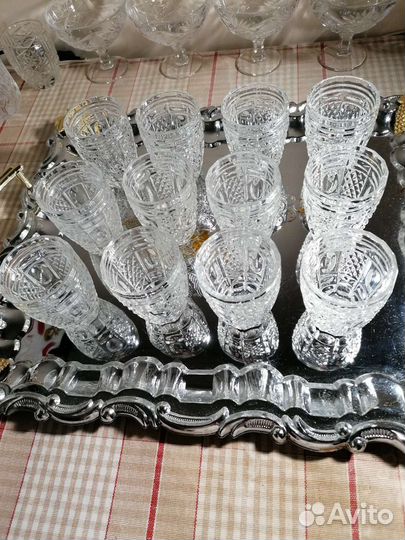 Хрустальные стопки и кружки. Конец 70хгод