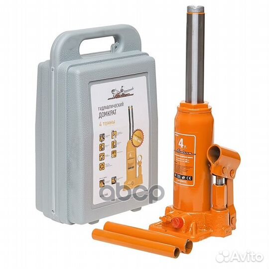 Домкрат бутылочный 4т в кейсе (MIN - 195 мм MA