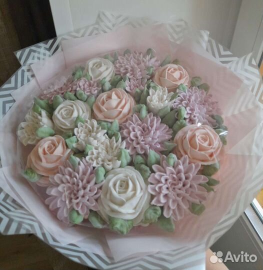 Съедобные букеты, цветы из зефира. Зефир домашний