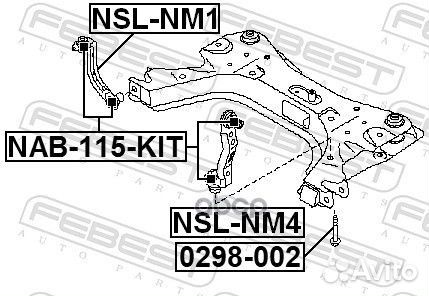 Болт nissan tiida JPN make C11 2005.08-2012.06