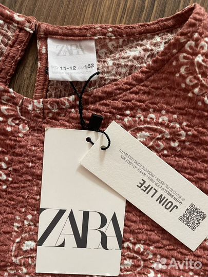 Платье для девочки zara новое летнее 152